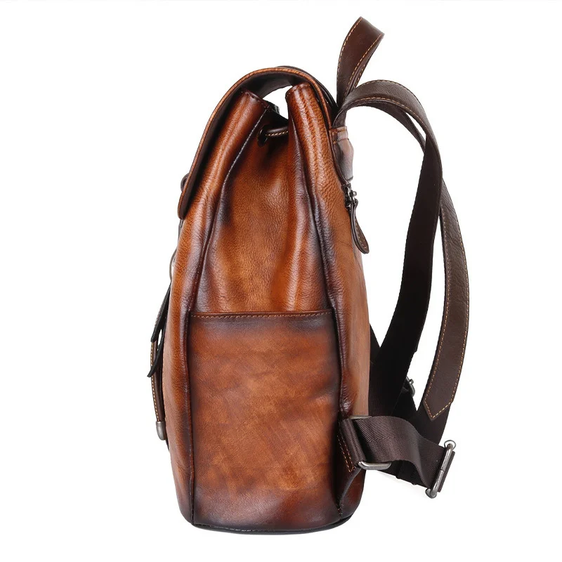 MOTAORA Genuine Leather Women Backpack Retro 3 Colors Solid Travel Backpacks Vintage Girls School Bag For Pad Phone Cowhide Bags