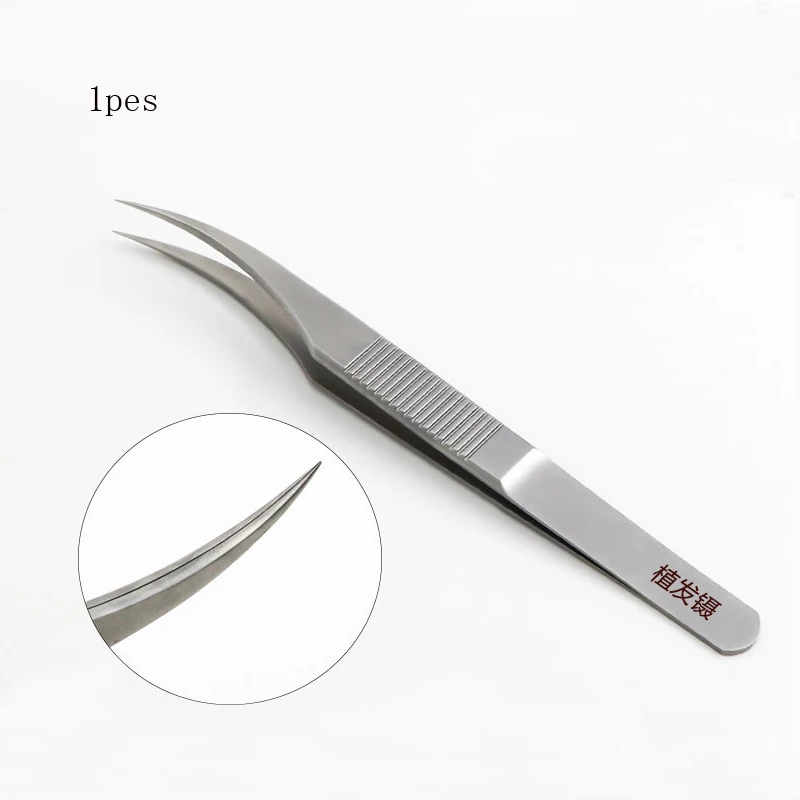 Pioneer hair transplant tweezers for hair extraction Hair implant tools fine in large arc