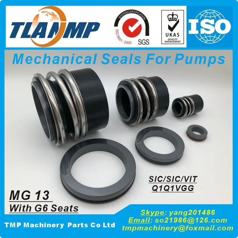 MG13/38-Z , MG13-38/G6 TLANMP Mechanical Seals With G6 seat For GLF TP 300 Series Pumps (Material:BQQV BAQV BQQE BAQE )