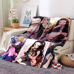 Kamado Nezuko Flannel Demon Slayer Blanket Washable Sofa Cover Hiking Picnic Fashionable Leisure Napping Throw Blankets