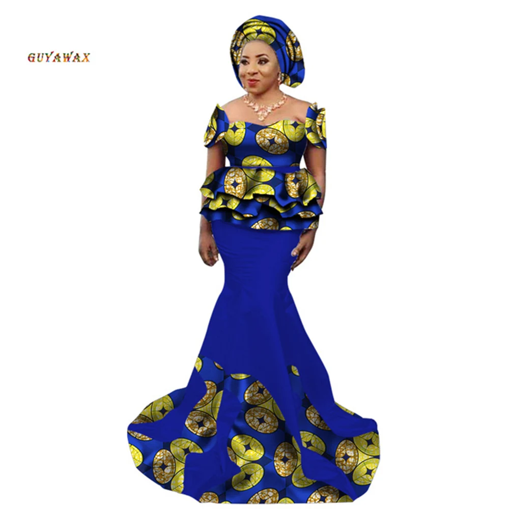 

New Plus Size Women Clothing Two Piece Set African Tops Skirt Suit Ankara Dashiki Turkey Outfit Party Bubu Robe Femme Africainne