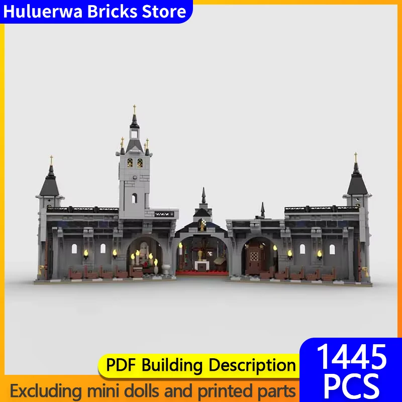 Medieval Castle Model MOC Building Brick Multi Functional Retro Church Modular Technology Gifts Holiday Assemble Child Toy Suit