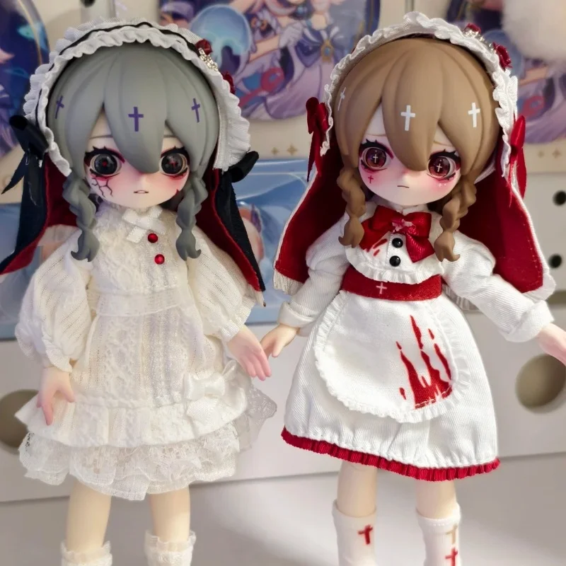 

Nyssa Nightmare Series 1/12 Scale Bjd Doll Anime Action Figure Trendy Blind Box Kawaii Art Collectible Poseable Gift