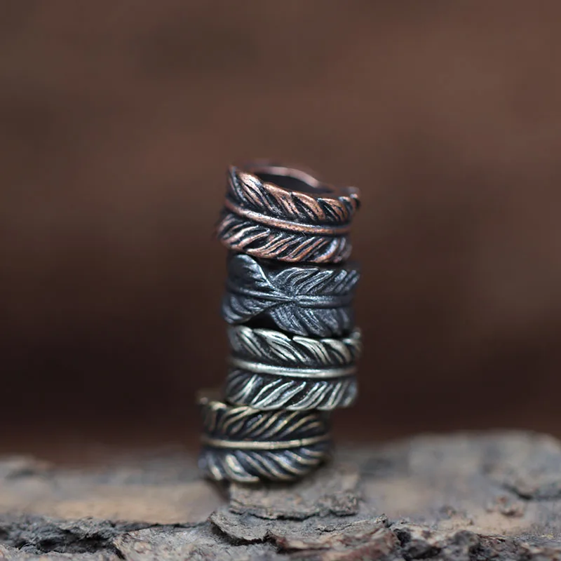 Plume Brass Knife Beads EDC Outdoor DIY Paracord Woven Bracelets Accessories Lanyard Pendants Umbrella Rope Flashlight Hangings