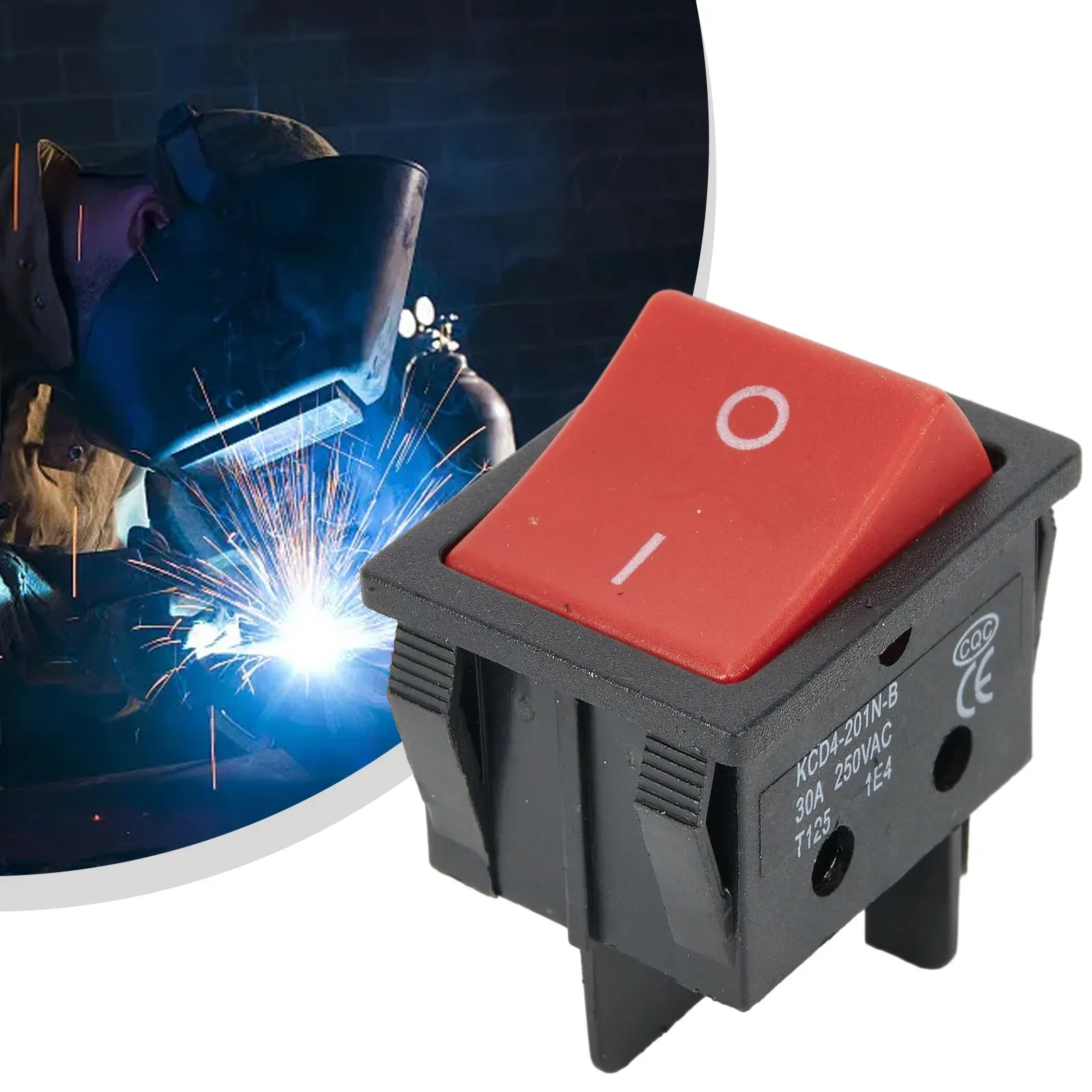 1pcs Power Switch Switches Waterproof Welding Machine Red LED Dustproof Electric Heater Switch Heavy-duty Nylon