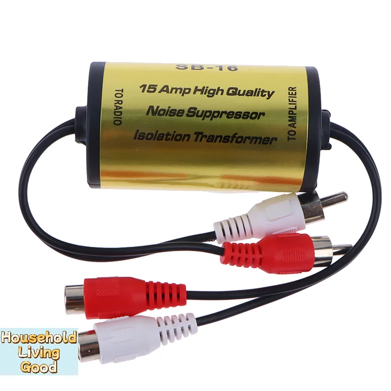 【Audio Noise Filter Suppressor Ground Loop Lsolator For Car And Home Stereo 2× Male 2× Female】