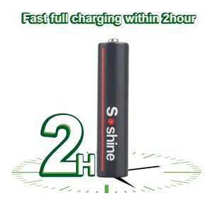 SOSHINE USB Li-ion AAA BATTERY READY BATTERY AAA Lithium Batteries of 600mH1.5 MWh with USB 4 in 1 Cable for Camera Toys 8 Main Sales Battery AAA Rechargeable - №8