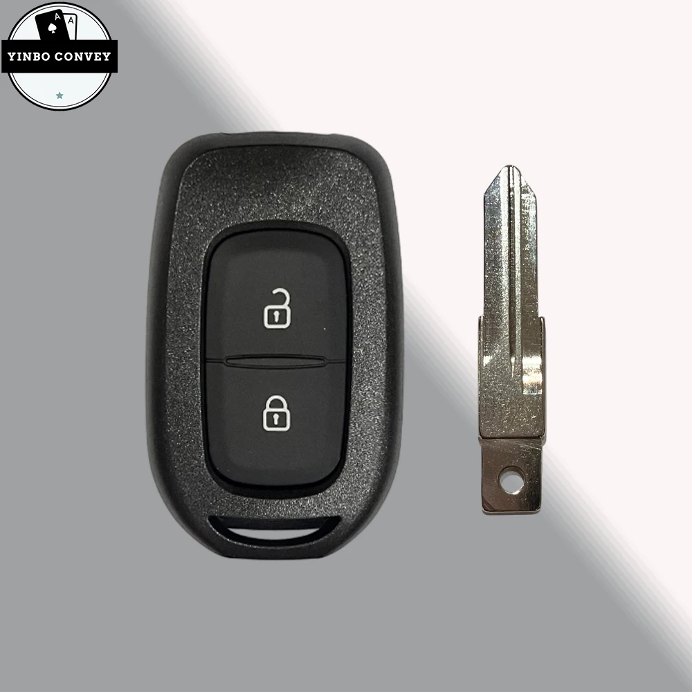 

YINBO - 2Button Replacement Car Key Shell Case ForRenault Clio4 Sandero Master3 Trafic Dacia Logan Lodgy Dokker Symbol Duste