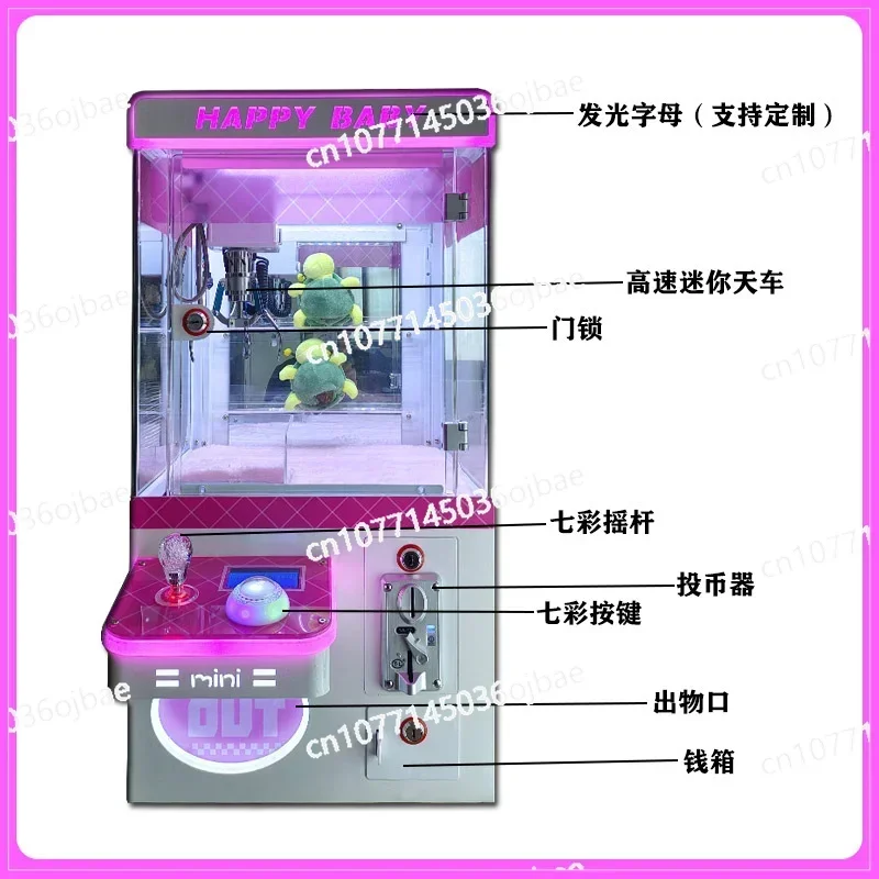 Mini Claw Crane Machine for Carnival, Arcade Grabber, Coin Operated, KTV, Cinema, 110V, 220V