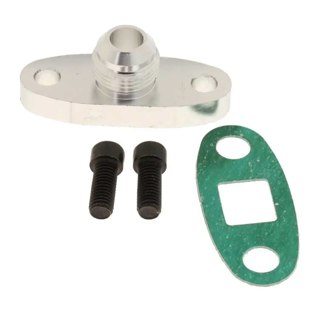 Durable Oil Feed Inlet Flange Gasket Adapter Kit 10 AN Fitting T3 T4