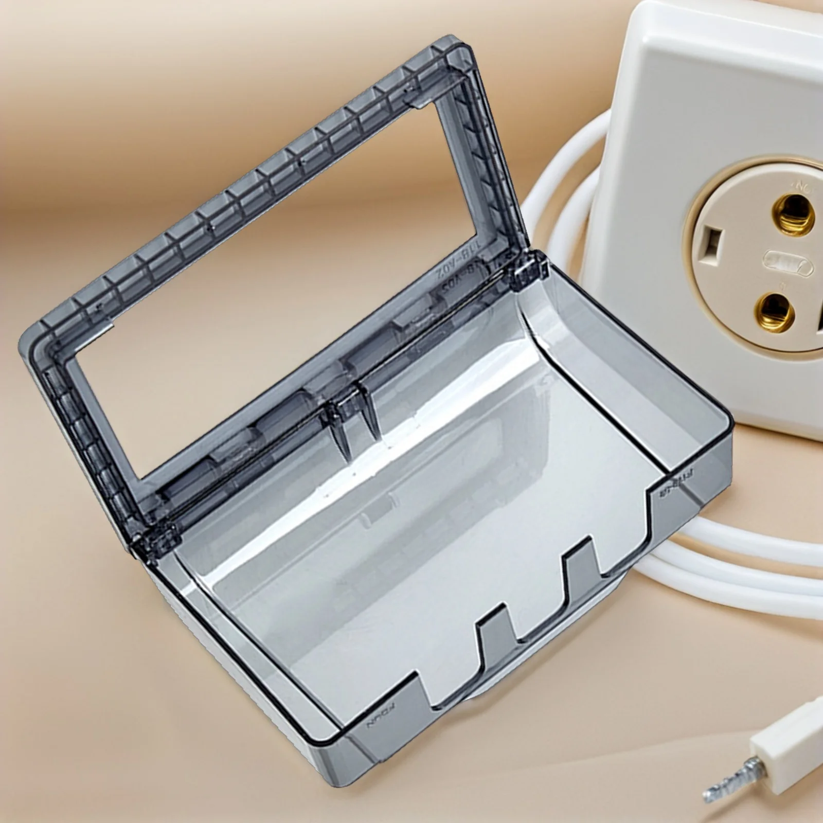 

2Pcs Bathroom Outlet Cover Waterproof Socket Shell Multipurpose Design Easy Install Outlet Cover Waterproof Socket Shell