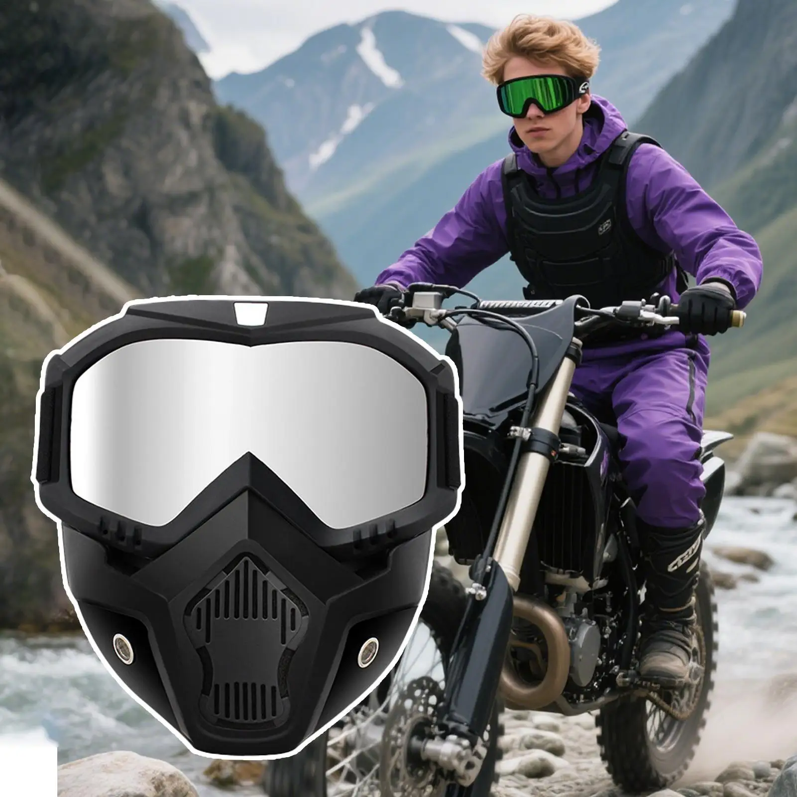 Очки для верховой езды, защитные очки для мотокросса на все лицо, винтажные очки для мотокросса, пылезащитные противотуманные сварочные очки для улицы