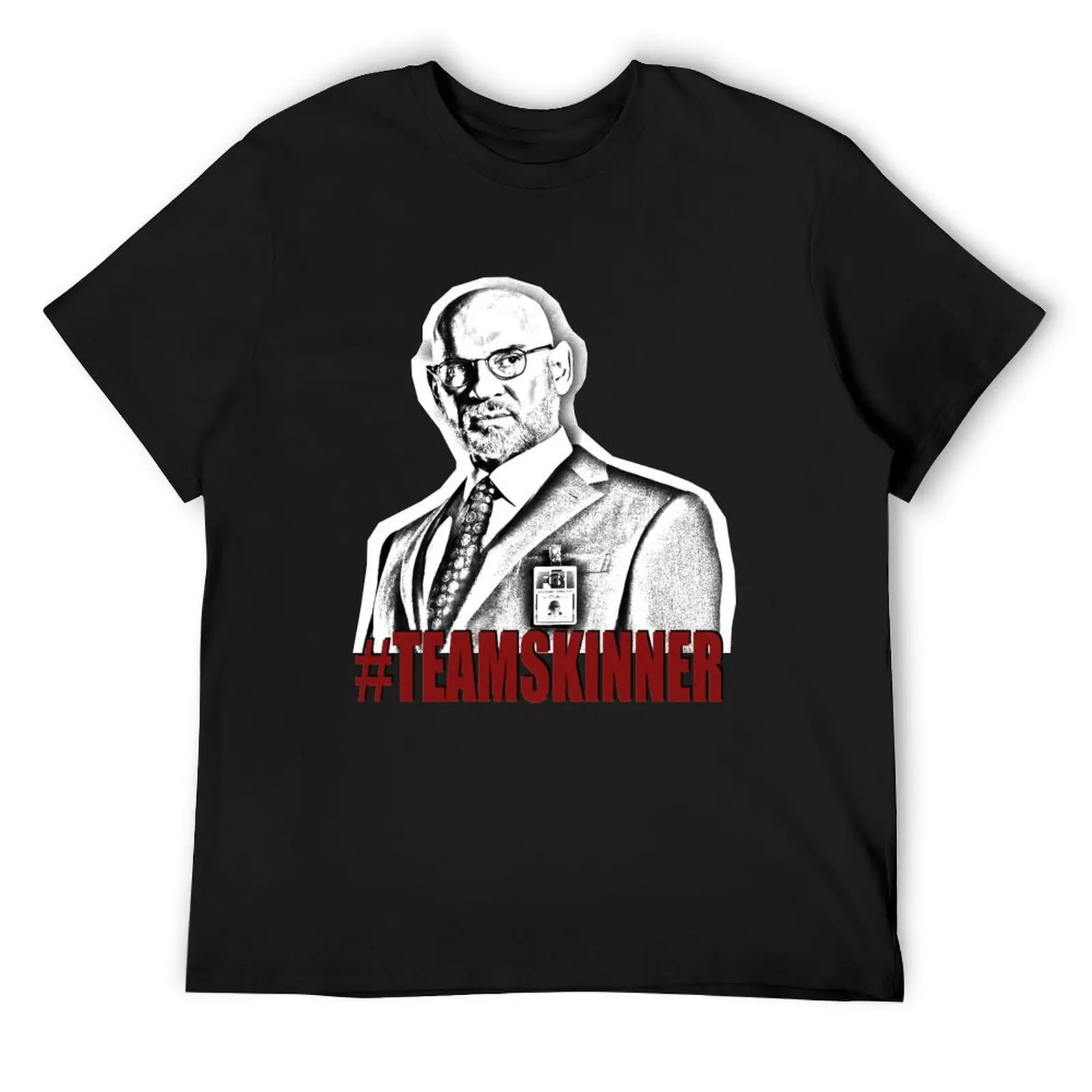 The X-Files Walter Skinner Sketch T-Shirt oversized t shirt Short sleeve tee cotton graphic tees Men's cotton t-shirt