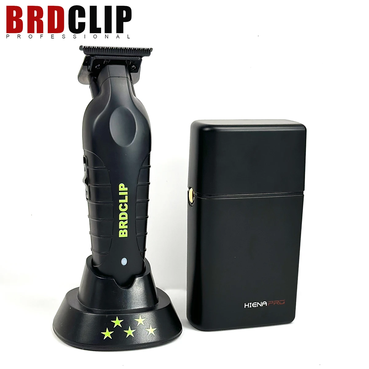 BRDCLIP 2PC Set 8000rpm High Power Professional Barber Shaver Sculpting Salon Hair Trimmer Ceramic Blade Clipper Finish Machine