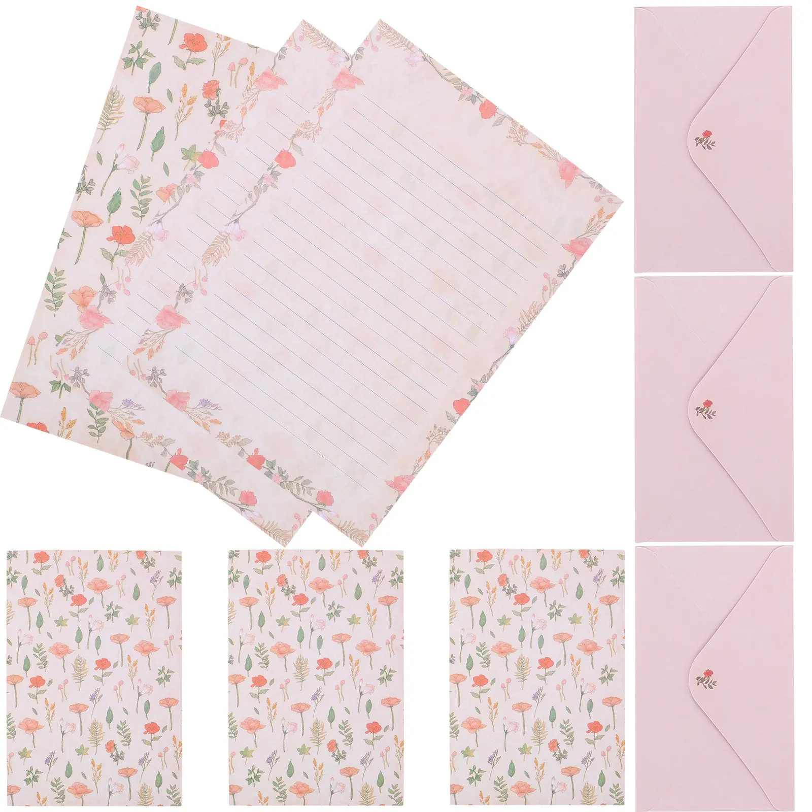 conjunto-de-5-envelopes-elegantes-com-papel-de-carta-premium-grosso-para-cartas-de-amor-cartoes-de-saudacao-convites-e-anotacoes