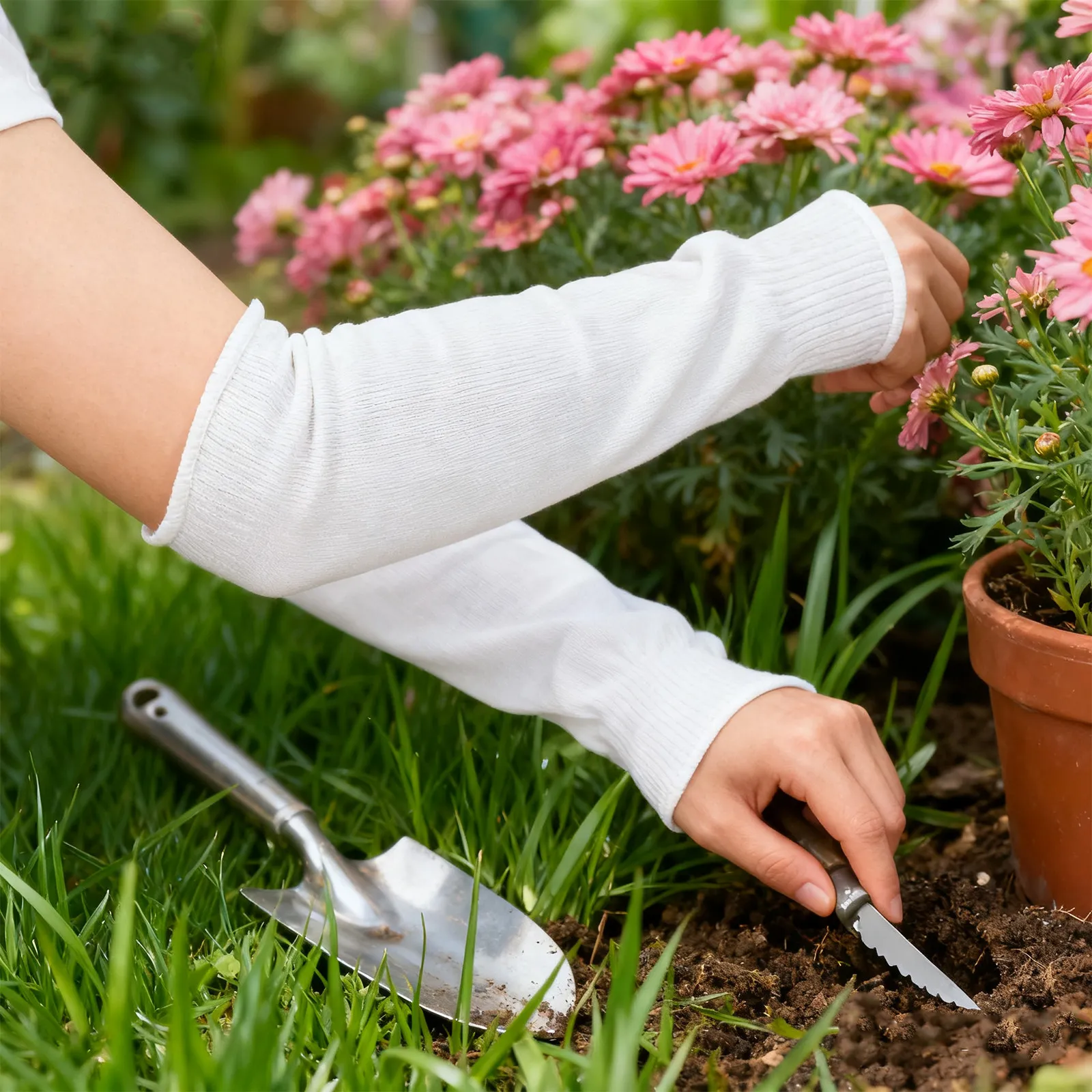 Cut-Resistant Arm Sleeves for Gardening, Dog Grooming & Pruning – Breathable, Scratch-Proof Forearm Protection