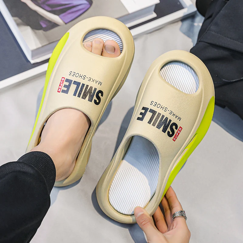 Men's Slides Slippers Summer Flip Flops Man Clappers Indoor Cloud Slipper EVA House Shoes Women Platform Beach Sandals Fashion