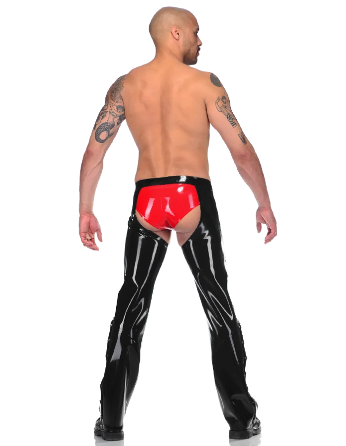 السراويل اللاتكس رمز مفتوح الجانب البريدي السراويل جان مثير كول كاوبوي اللعب تخصيص 0.4 مللي متر (لا الملابس الداخلية)