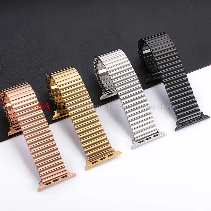 Für Apple Watch 8 9 10 7 45mm 41mm Ultra2 49mm Edelstahl Elastische Armbänder für Iwatch 6 5 4 SE 44mm 40mm 42mm Uhrenarmbänder