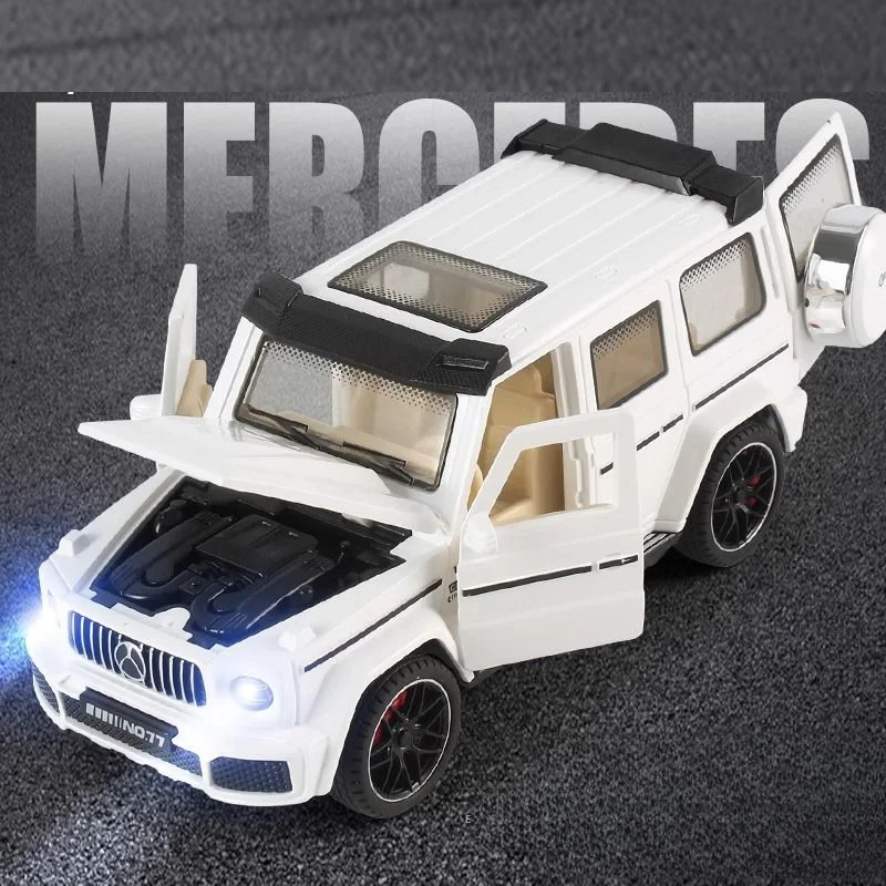 Modèle de voiture Elfa voiture jouet pour enfants avec lumières, musique, ouverture de porte, modèle de voiture pour garçons, voiture d'affaires de simulation inertielle, pour enfants