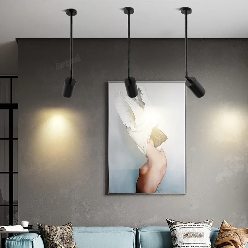 Led Moderne Directional Scheinwerfer Einstellbare Grad Decke Spot Licht für Innen Foyer Wohnzimmer Warme Weiße Spur Licht