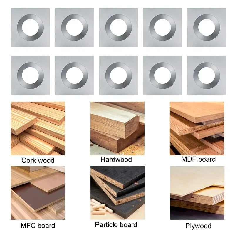 XCAN Carbide Insert Slab Cutter for Wood Planer Bit 12x12x2.2mm Spoilboard Surfacing Router Bit Insert