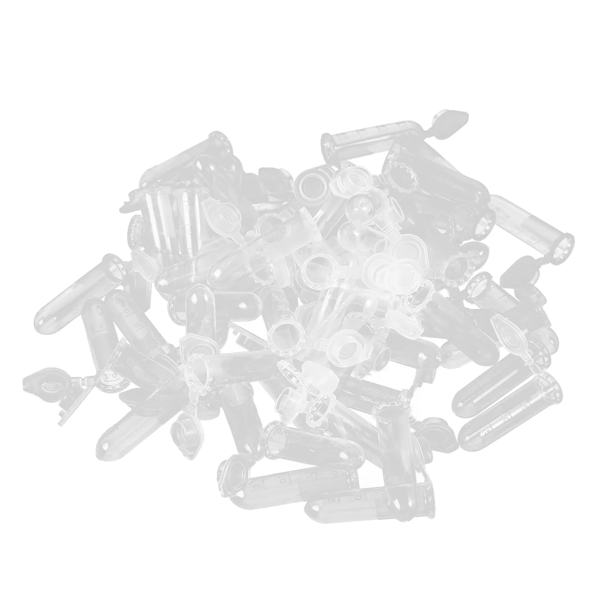 

1000 Pcs Tube with and Scale Round Base Sample Supply Bottom 2ml Capacity Container Can (White)