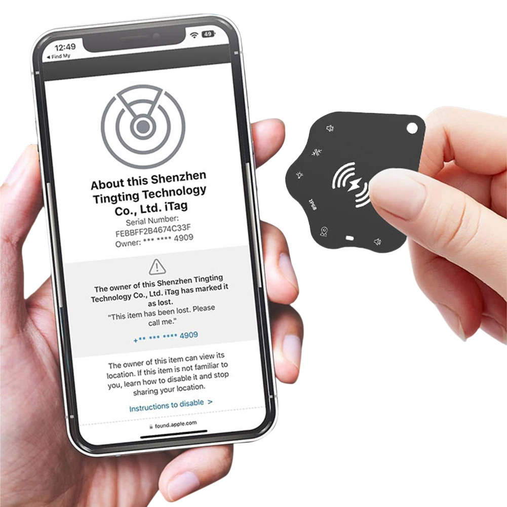 Wireless Charging Wallet Tracker Card Funktioniert für Apple Find My Ultra Slim Tracking Card Item Card Finder IPX68 Wasserdicht