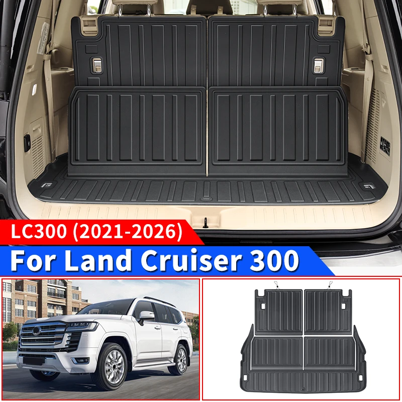 

For Toyota Land Cruiser 2021-2026 LC300 300 J300 Seat Back Cushion Trunk Mat Non Slip Waterproof Durable Interior Accessories