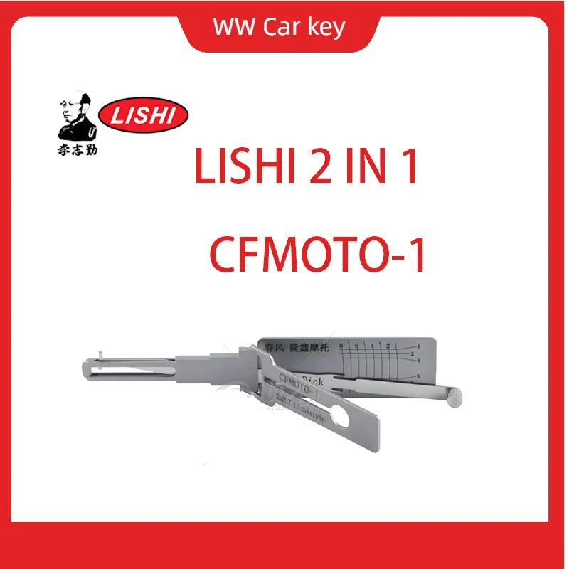 Original Lishi 2 in 1 SS207 Locksmith Tools For CFMOTO 250SR 250NK 650MT 650NK Car Door Cylinder Unlocking Decoding Tool