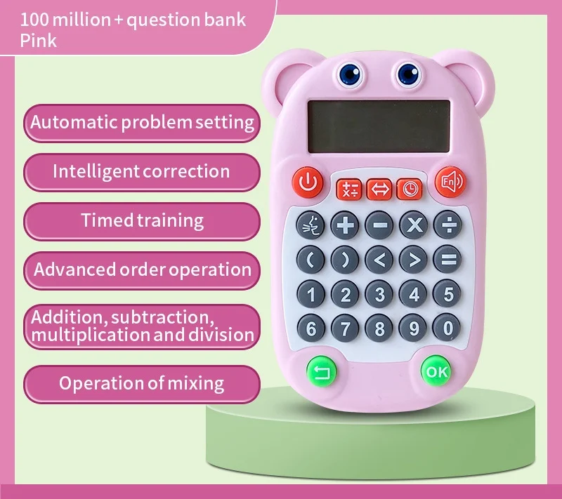 Juego de matemáticas electrónicas para niños, juguetes de actividades educativas de aprendizaje, suma resta, División de multiplicación