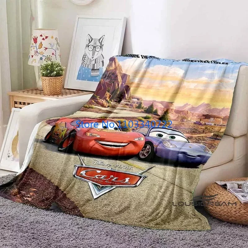 Anime Lightning McQueen Car 95 Flannel Kids Blanket Throw for Bed Sofa Nap Blankets 150x200cm Boy Girl Festival Gift