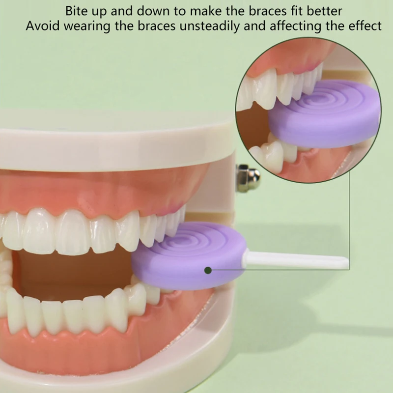 

1PCS Silicone Teeth Stick Bite Dental Aligner Chewies Bite Chewies Prevent Face Distortion Lollipop Shaped