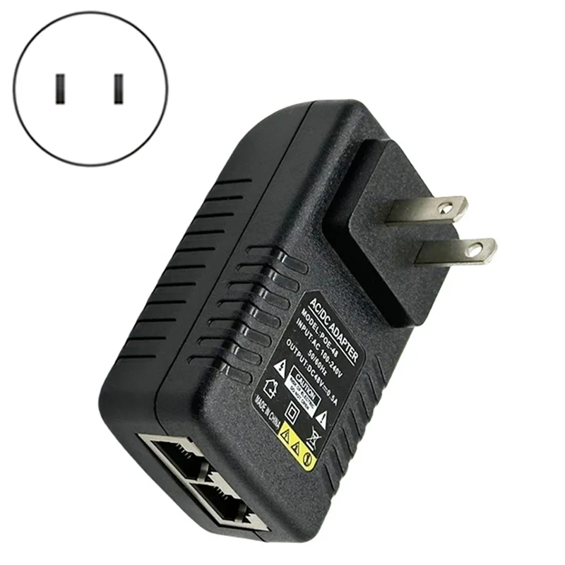 

48V Gigabit Poe Injector Poe 48V/0.5A24V1A Output IEEE 802.3Af/At Passive 10/100/1000Mbps US Plug-Y41A