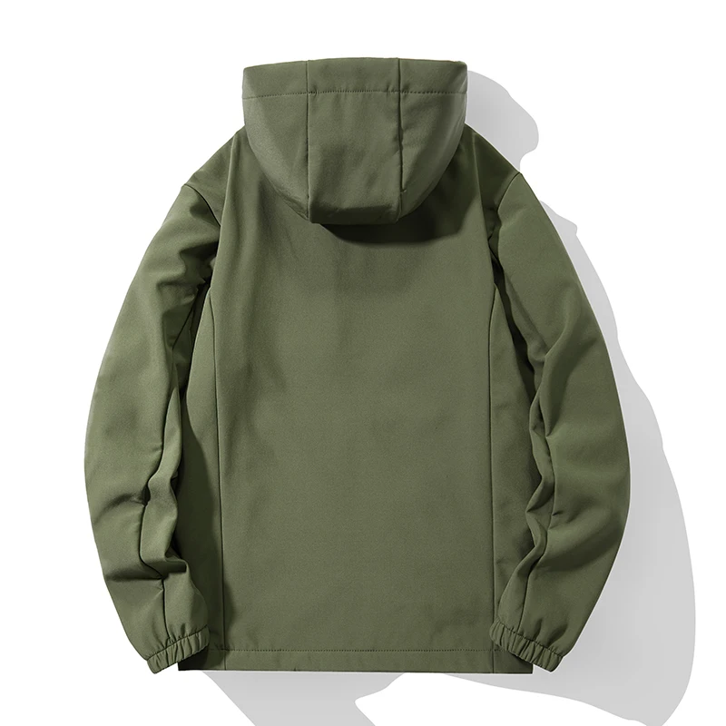 Gorasion New Men's Winter Outdoor Windbreaker Fashion Hooded Jacket Sports Mountaineering Suit Texturing Men's Casual Coat