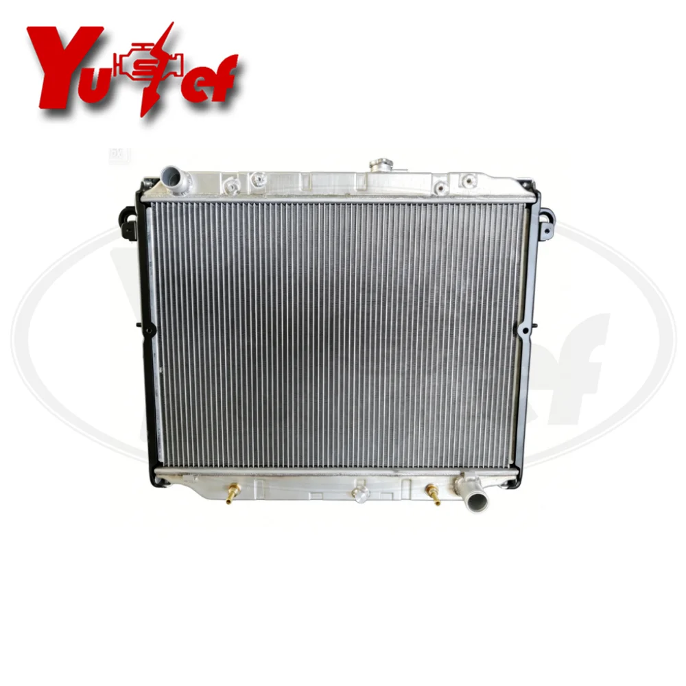 All aluminum radiator For TOYOTA LAND CRUISER LC100 UZJ100 2UZFE 1998-2007 AT 48mm # 16400-50210 16400-50211