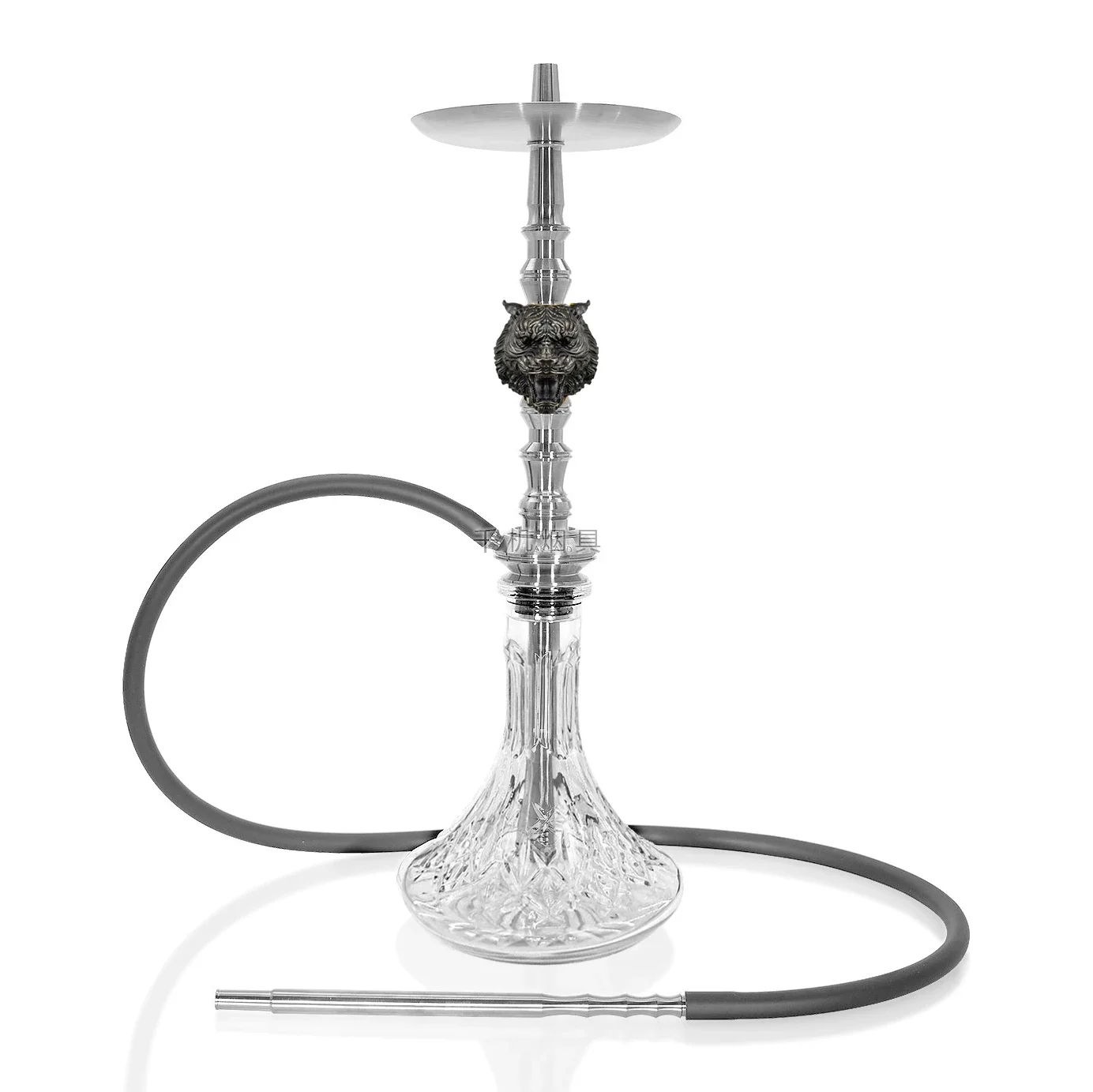Maklaud Hookah Shisha Set Tiger High Quality 304 Stainless Steel Large Hookah With Glass Bottle Single Hose