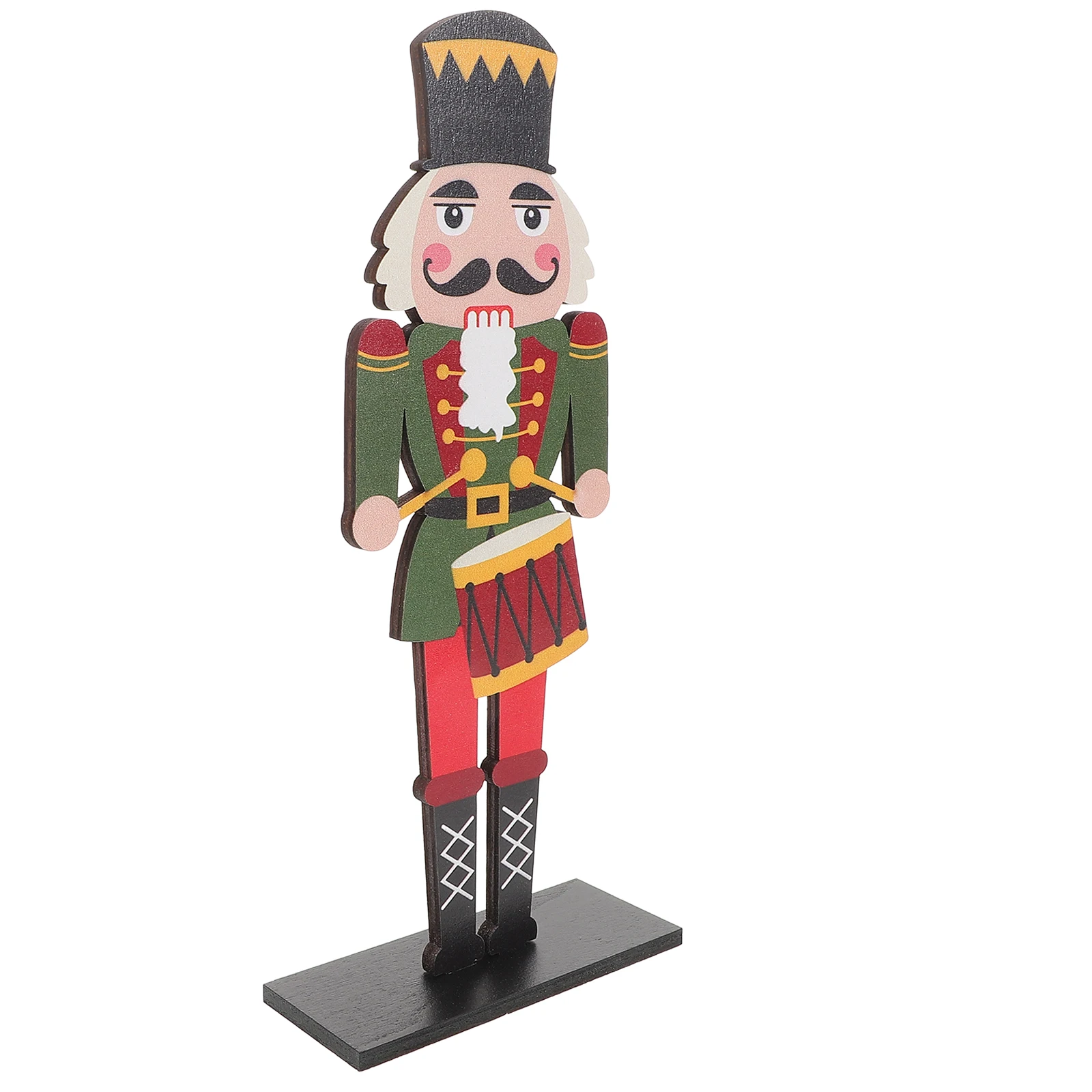 

Traditional Wooden Nutcracker Soldier Christmas Decoration Tabletop Centerpiece Holiday Home Decor Mantel Display Festive Indoor