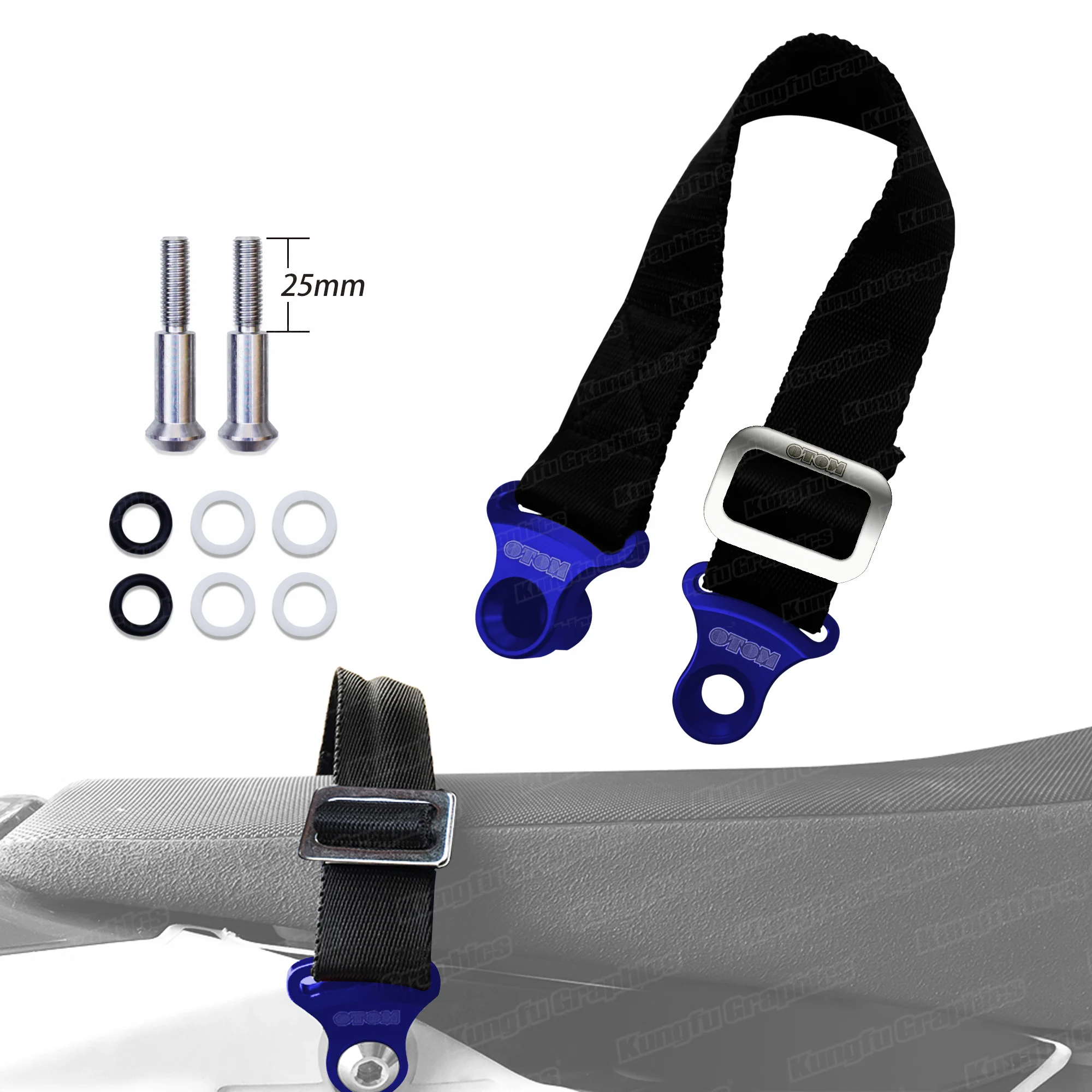 

JY Racing Pull Belt Rear Strap for Yamaha WR250F WR450F YZ85 YZ125 YZ250 YZ250F YZ450F YZ250FX Dirt Bike Motocross Blue