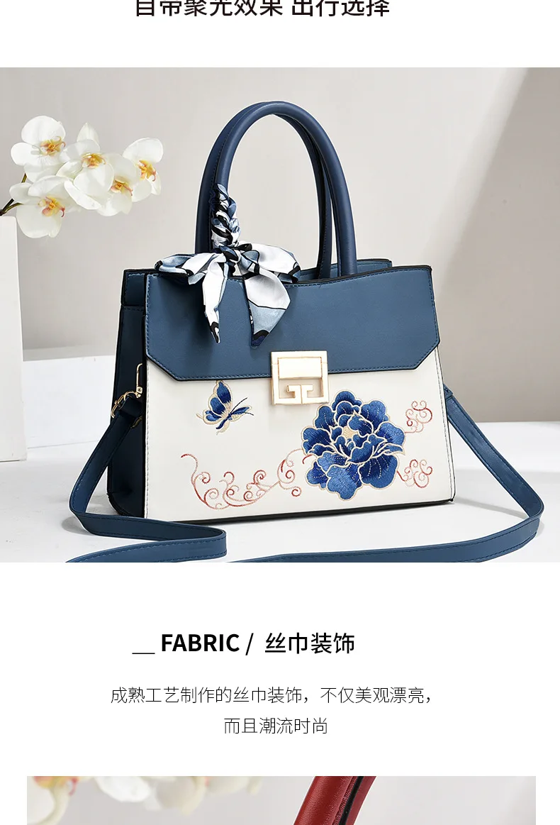 2025 Neue bestickte Damenhandtasche, modische Umhängetasche, hochwertiger Stil, vielseitig, große Kapazität, Schulterhandtasche, Designer-Tasche für Damen – Detail 9