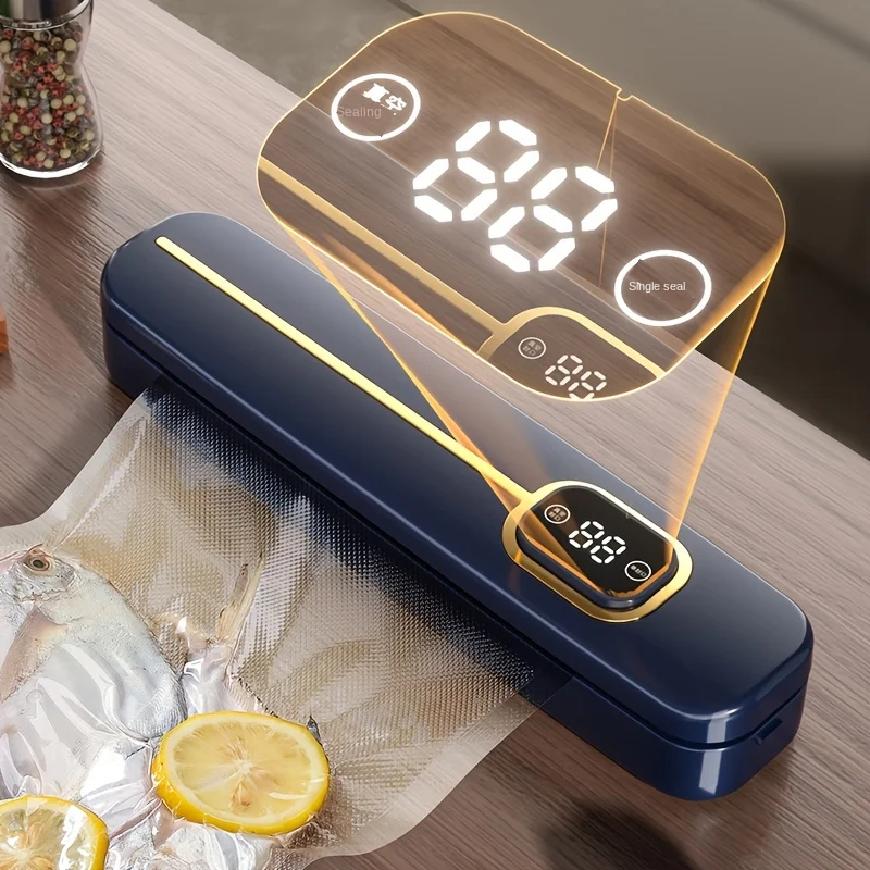 

One-Touch Food Vacuum Sealer 220V/110V Portable Sealing Machine for Meal Prep Storage Includes 10 Seal Bags Fresh Keeping Packer