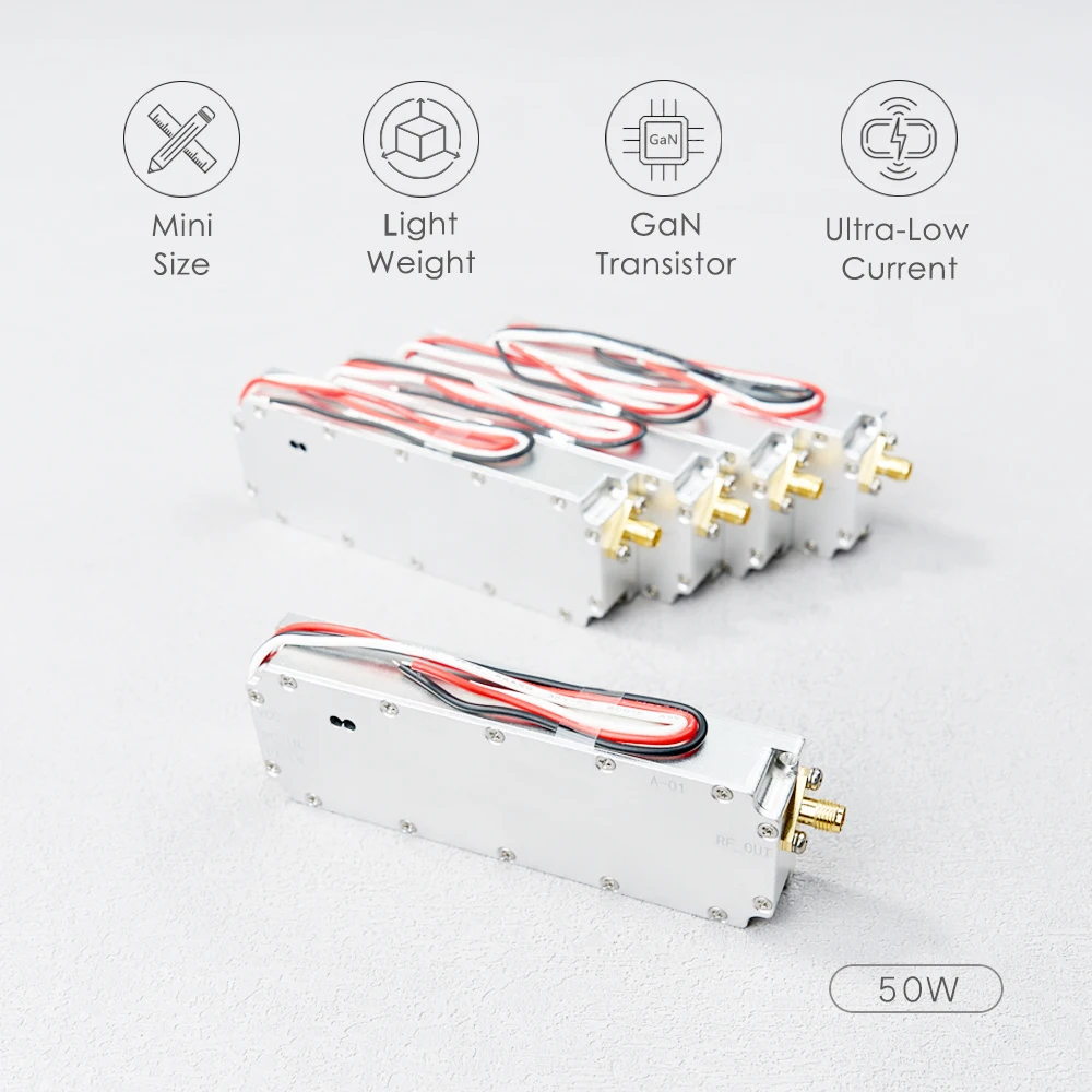 Imagem -04 - Módulo 50w rf Gan Lora Amplificador de Potência Amplificador de Baixa Frequência 100150m 110-160m 120-190m 230300m 300-360m 330-390m 410490mhz