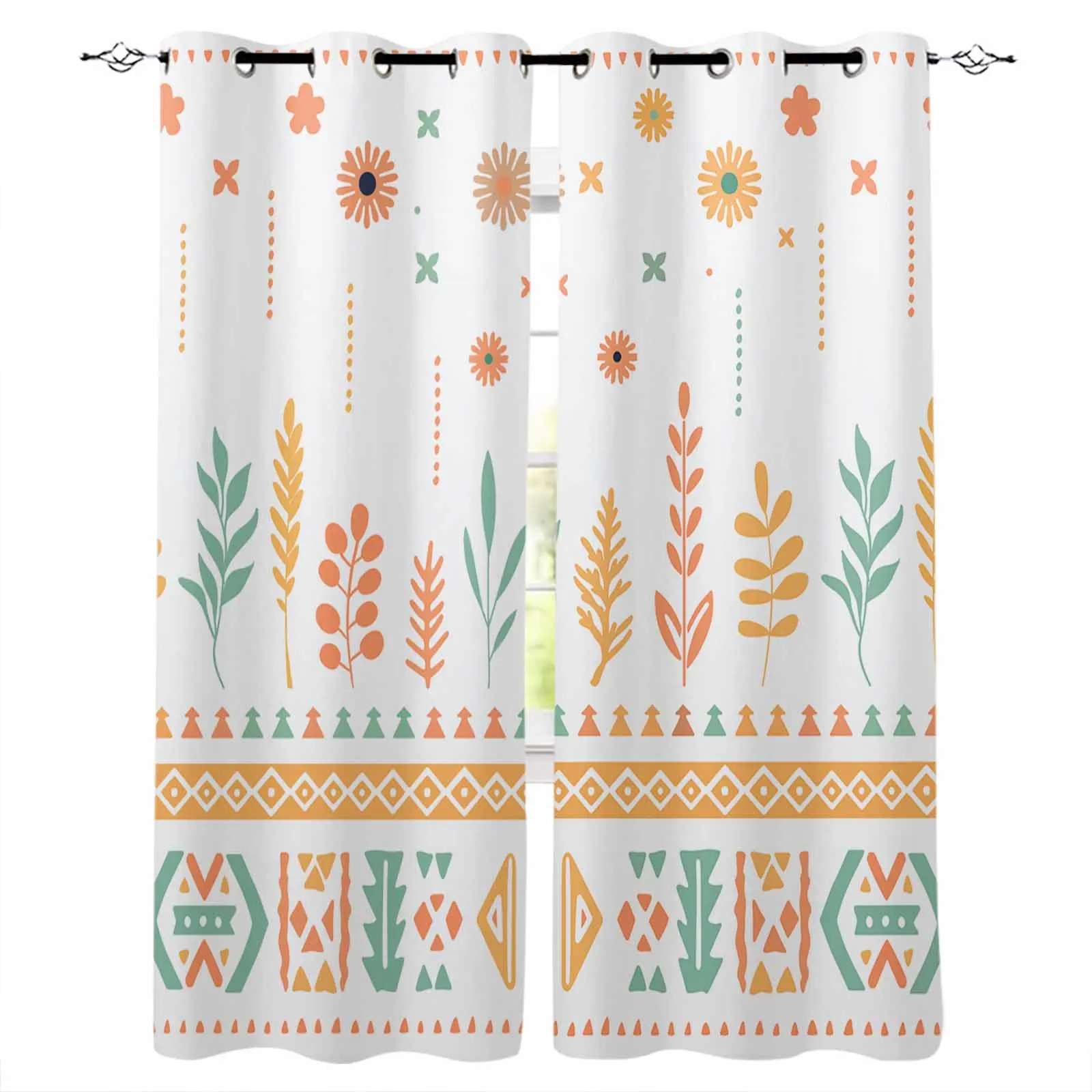 

Aztec Navajo Flower Grass Tribe Blackout Curtains For Living Room Bedroom Printed Window Treatment Drapes Home Decor