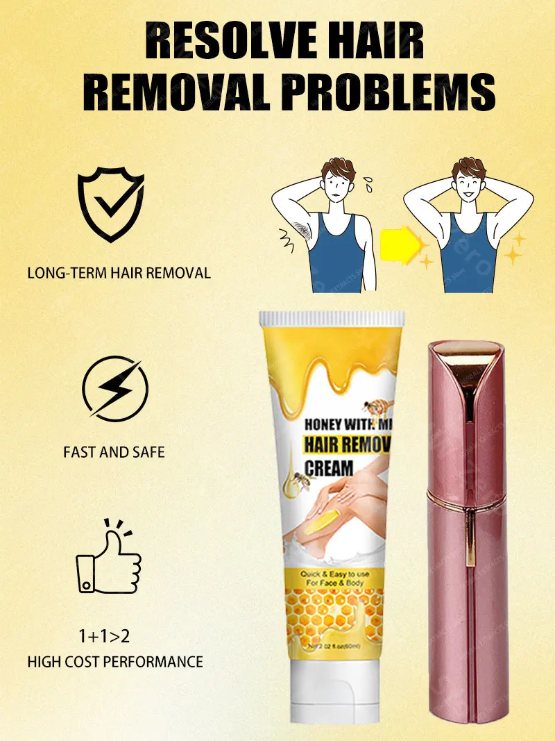 Premium Hair Removal Cream - Gentle & Effective Formula - Removes Hair from Root - Smooth Skin for Weeks - Order Now!