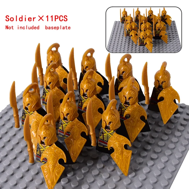 MOC Medieval Dwarf Warrior Elves Knights LOTR Figures Building Blocks Accessories Armor Shield LOTR DIY Toys for Children Gift image 3
