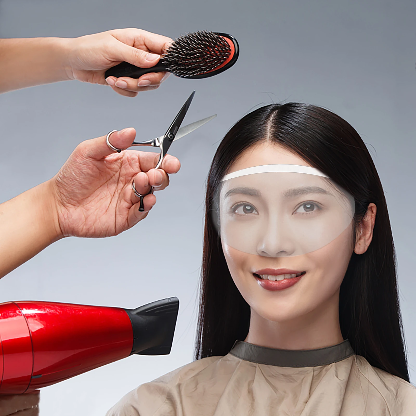 

25pcs Waterproof Sticker Reusable Adhesive Shield Transparent Haircut Eye Protector Barber Supplies Facial