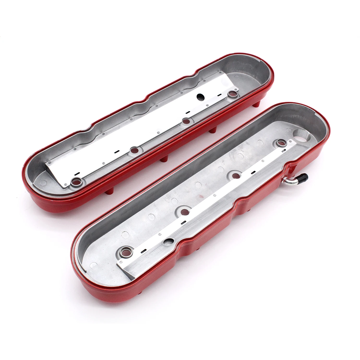 

1set Aluminum Gloss Red Tall LS Valve Covers For Chevy LS1 LS2 LS3 LS6 241-113 or For Similar Coils w/ Spacing 72mm Bolt Spacing