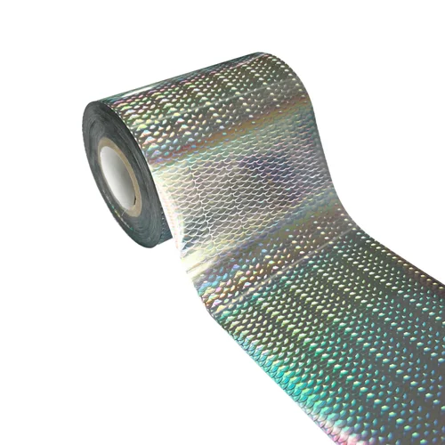 Fácil transferencia, escamas de pescado medianas, cinta de señuelos, lámina de estampado en caliente, cebos de señuelo de pesca, papel holográfico, película láser, calor de holograma