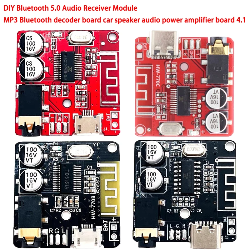 Ricevitore Audio Bluetooth 5.0 DINESA – Decoder MP3 Con Uscita Stereo 3,5 Mm, Alimentazione 3,7-5V, Per Auto, Cuffie E Amplificatori