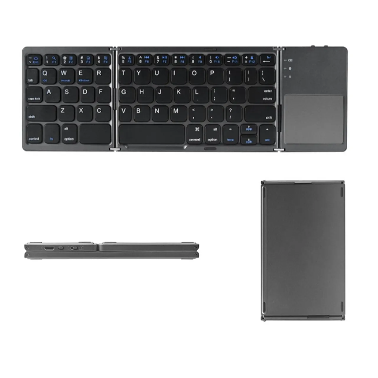 

Wireless Bluetooth keyboard with touchpad, convenient and foldable